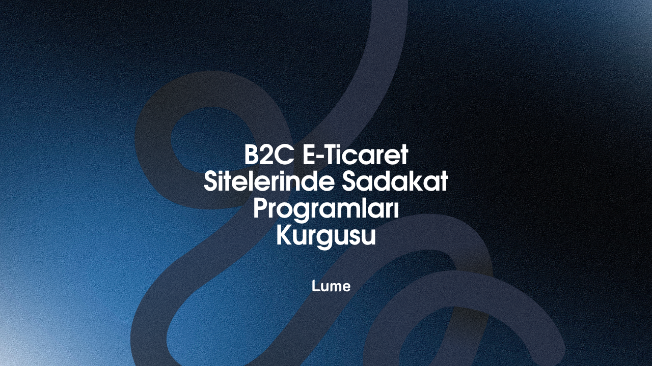 B2C E-Ticaret Sitelerinde Sadakat Programları Kurgusu